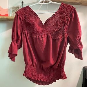 Off the Shoulder Smock Top